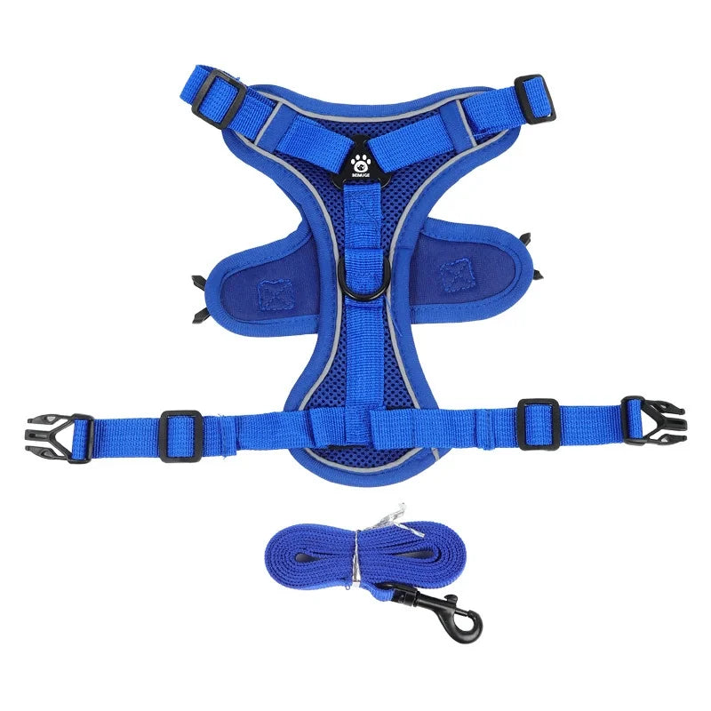 No Pull Dog Harness And Leash Set Reflective Adjustable Vest