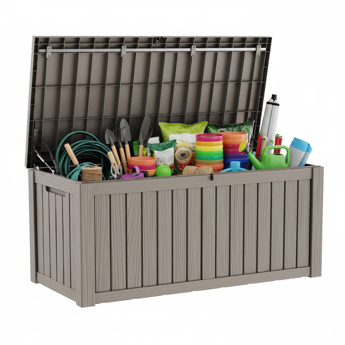 Outdoor Deck Box 120 Gallon Lockable Weatherproof Storage Container