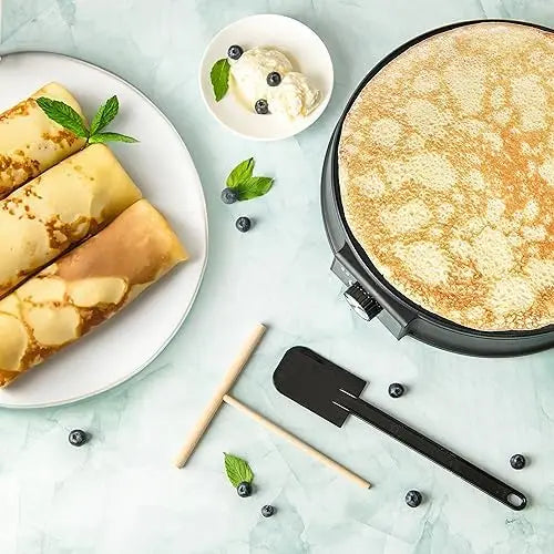 XMSJ Electric Crepe Griddle With Nonstick Surface For Home Use