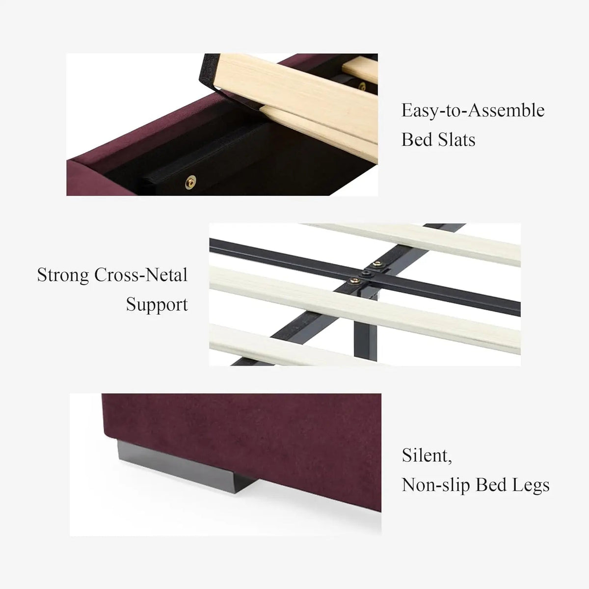 King Platform Bed with Upholstered Headboard The Pet & Home Store