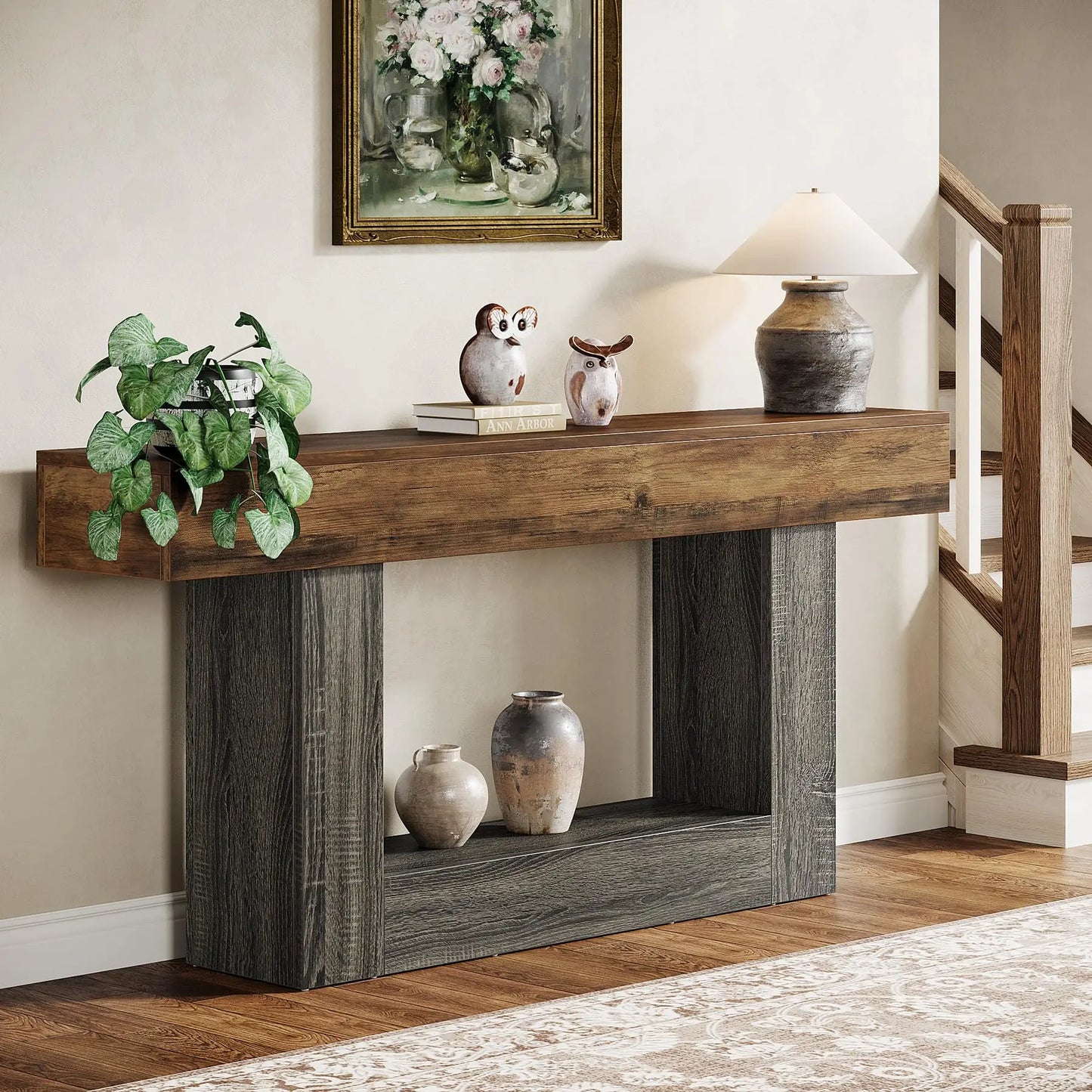 Tribesigns Farmhouse Console Table for Entryway Living Room
