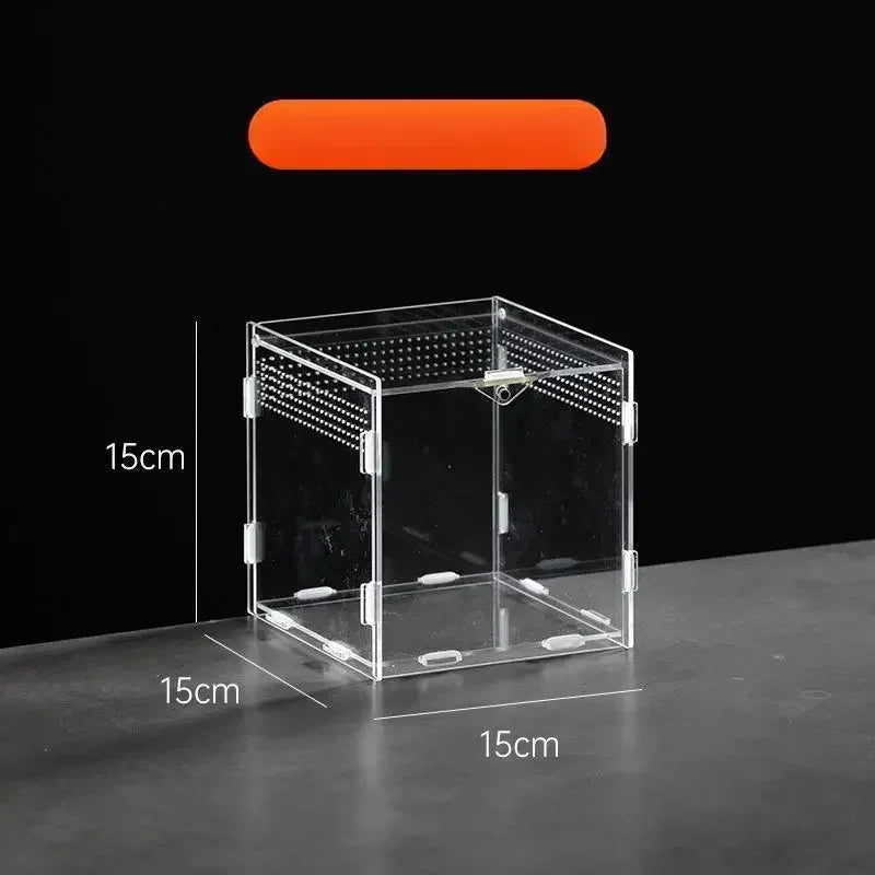 Acrylic Reptile Breeding Box Terrarium Enclosure Transparent