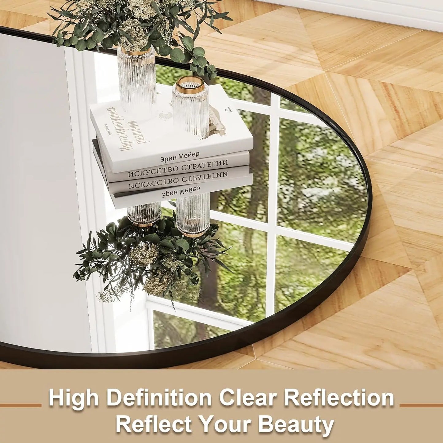 HARRITPURE Full Body Mirror With Aluminum Frame Floor
