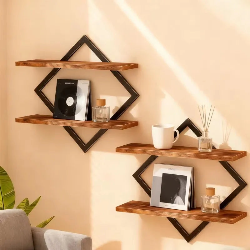 2pcs Floating Rack, One Set of Two Wall Mounted Racks, Four-Layer Suspended Racks, One Set of Two Wall Mounted Racks The Pet & Home Store
