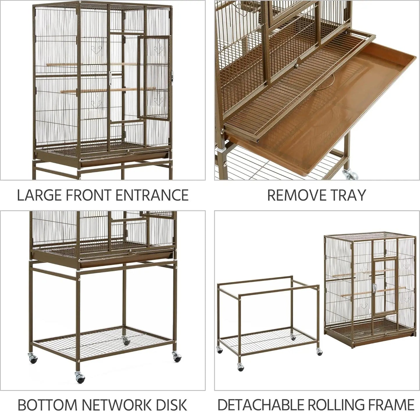 Wrought Iron Parrot Cage Stand For Small Birds And Parakeets
