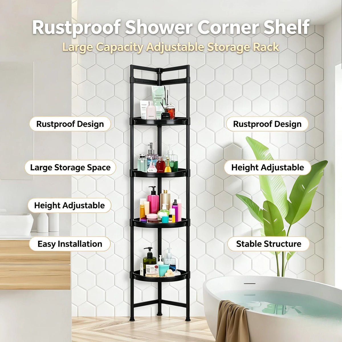 4 Tier Corner Shower Caddy The Pet & Home Store