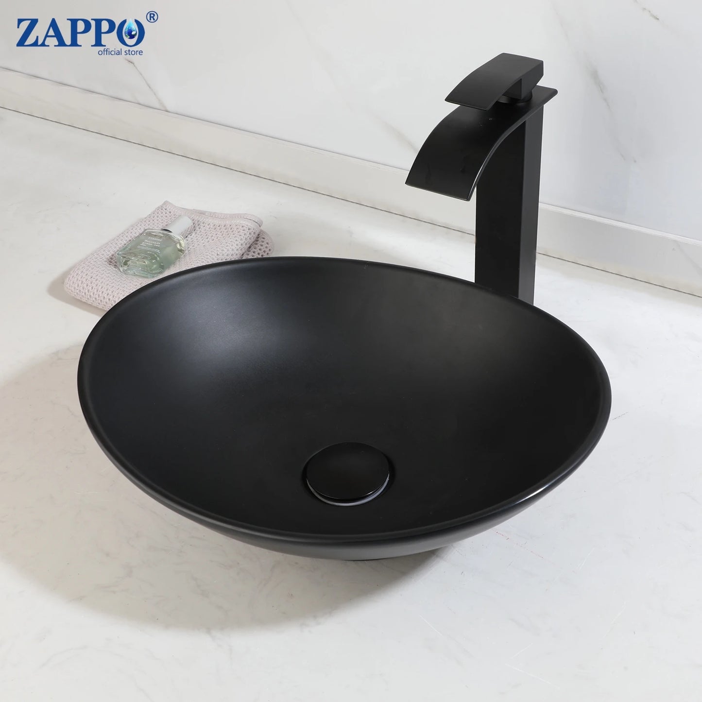 ZAPPO Commercial Bathroom Vessel Sink Large Vessel Sink Bowl With Faucet Above Counter Top Oval Bowl Sinks For Bathroom,Hotel
