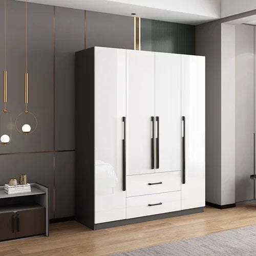 DUTRIEUX Wooden Wardrobe With Kids Drawers And Storage