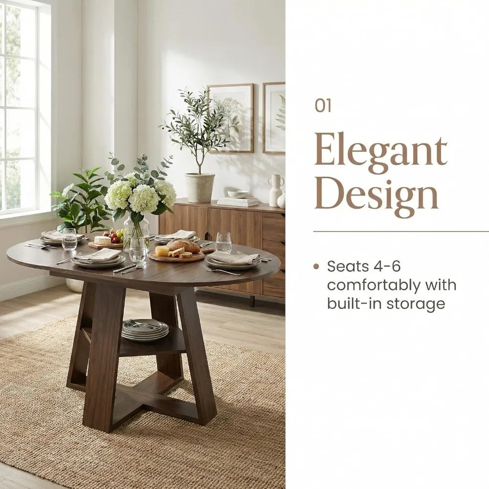 MOYU Extendable Oval Dining Table Set With Velvet Tufted Chairs