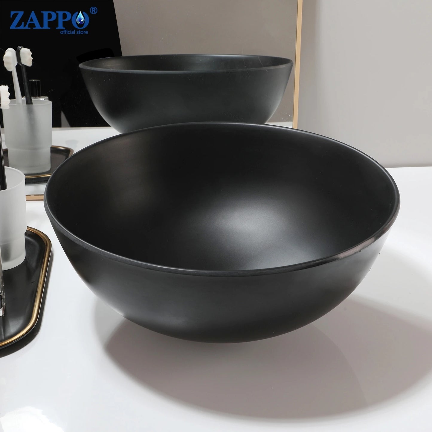 Torayvino Vessel Sink Stone Resin Washbasin Above Counter