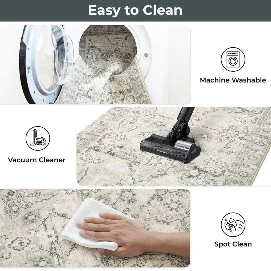 Boho Kitchen Rug Trio Non Slip Washable Floor Mats