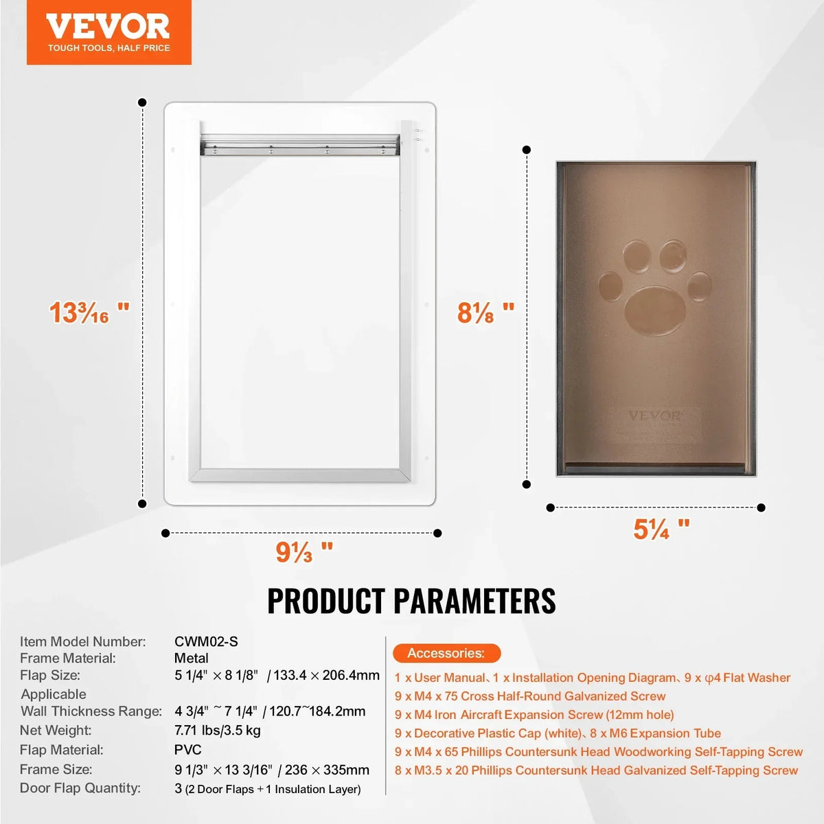 Pet Door Metal Frame with Lock and 3-Flap System The Pet & Home Store