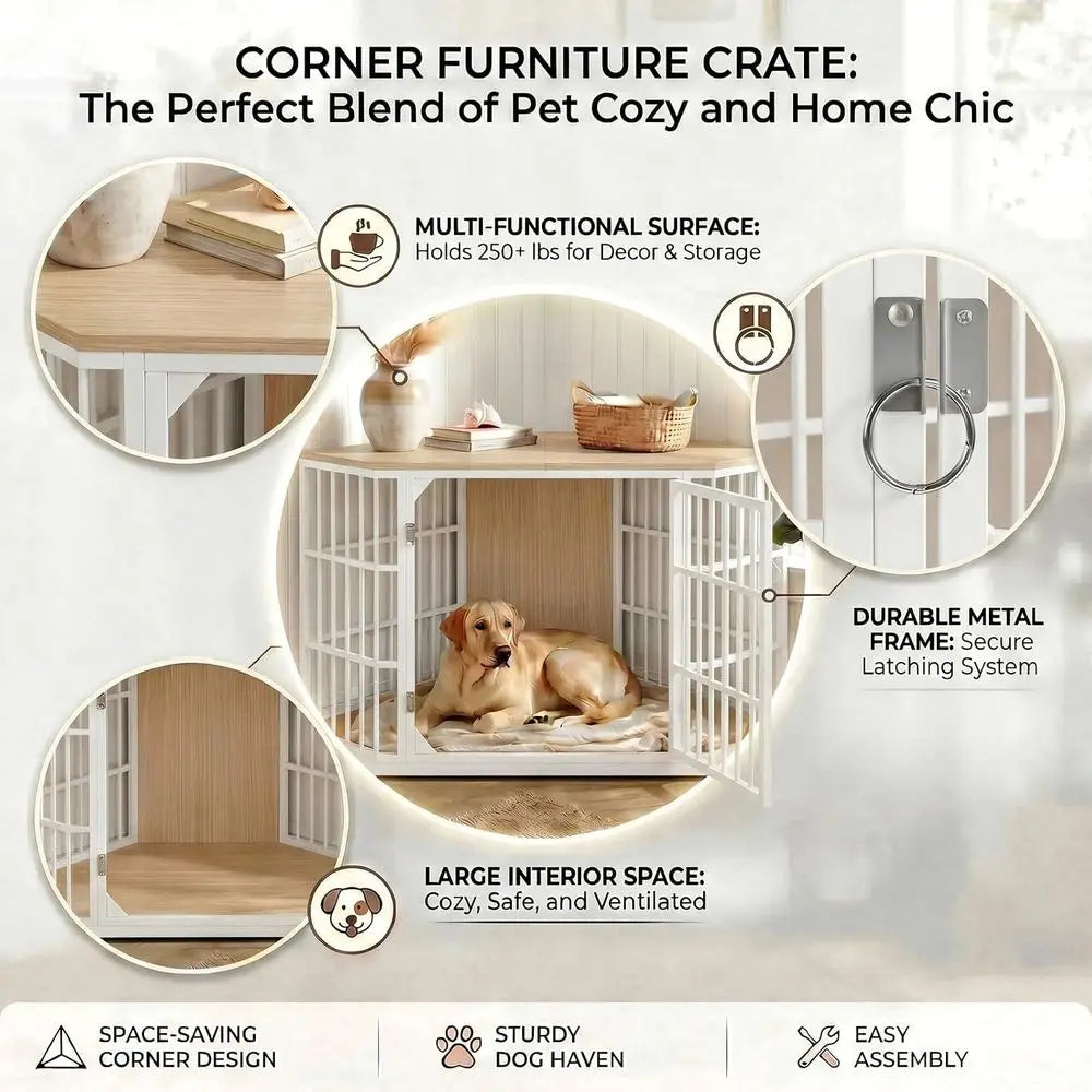 52 Inch Wood Dog Crate Furniture The Pet & Home Store