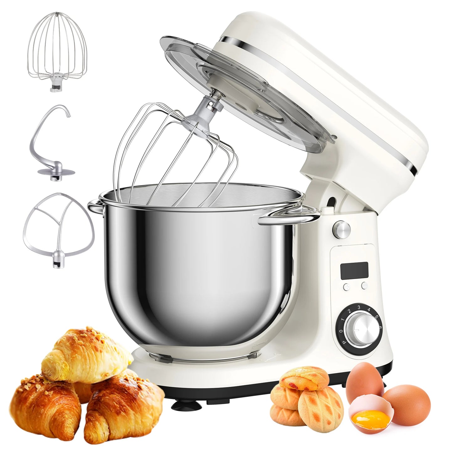 Biolomix Kitchen Stand Mixer 6 Speed 1200W 6L With Attachments