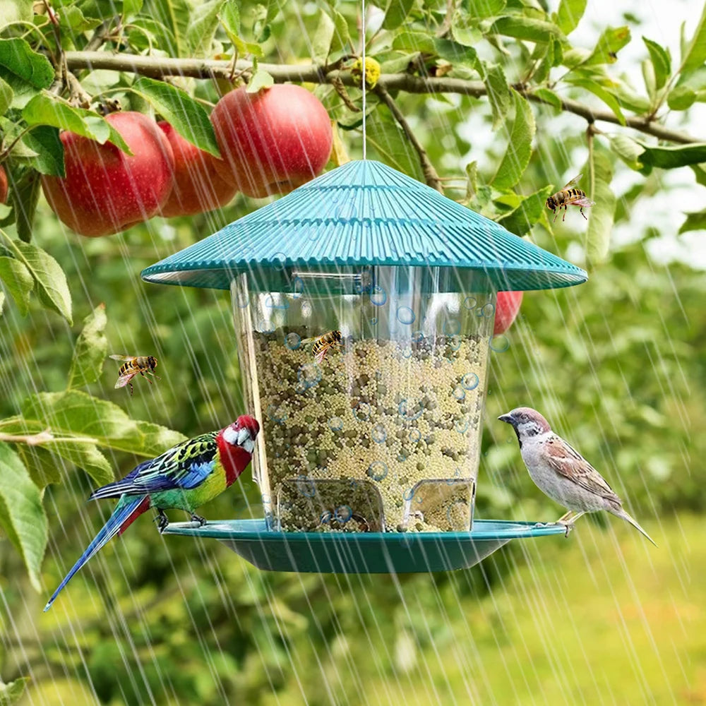 Outdoor Bird Feeder Peanut Dispenser Hanging Seed Holder