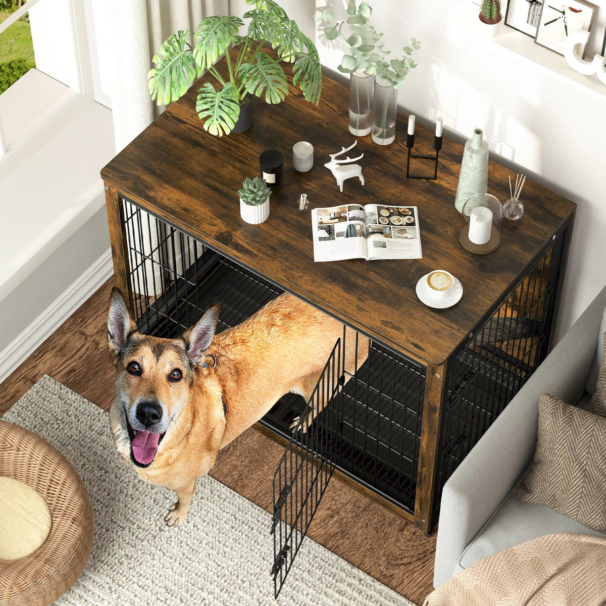 Pet Kennel with 2 Doors and Removable Tray The Pet & Home Store