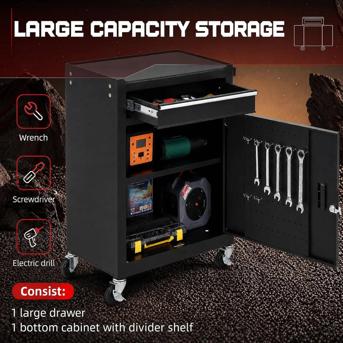 5 Drawer Rolling Tool Cabinet The Pet & Home Store