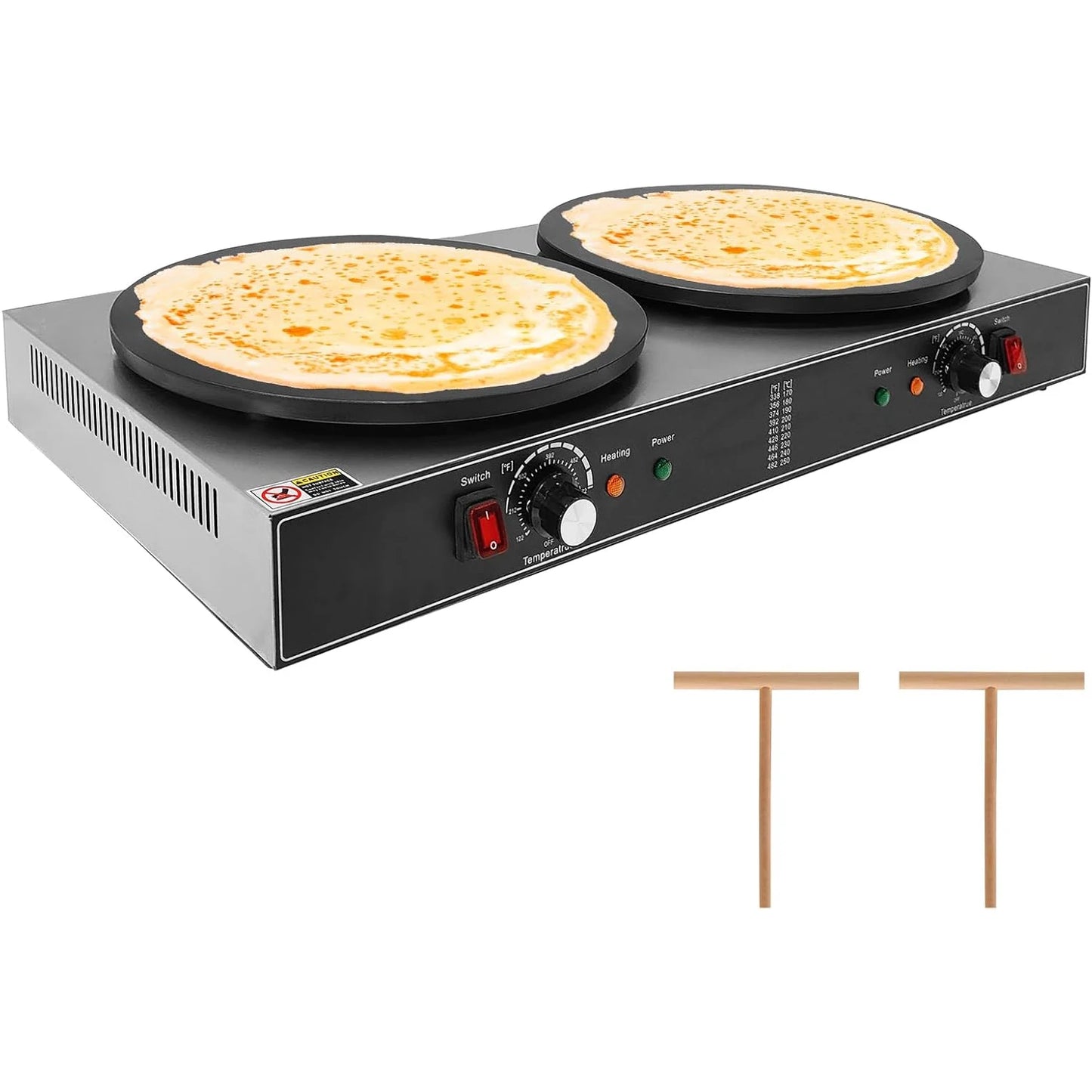 Acekool Electric Crepe Maker 1700W 110V Nonstick Griddle