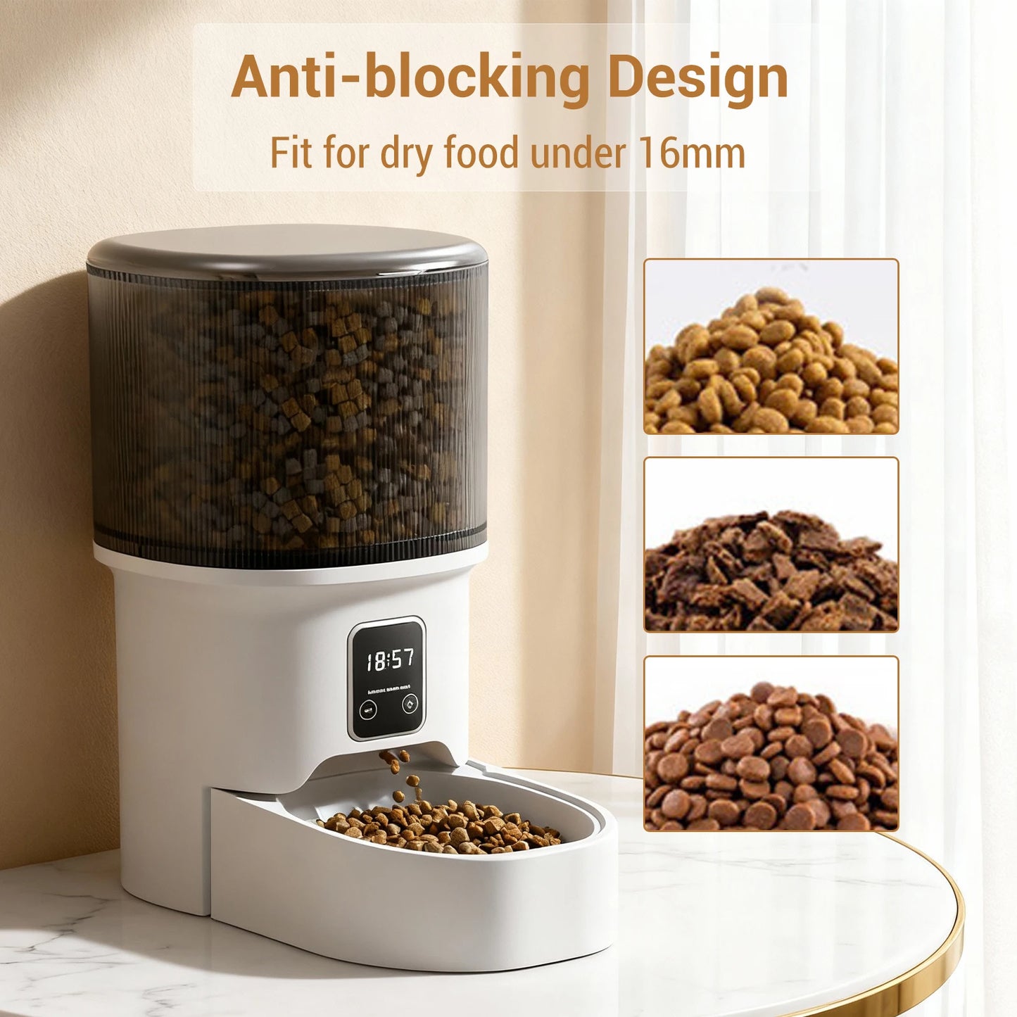 HiMISS Programmable Pet Feeder For Small Dogs And Cats