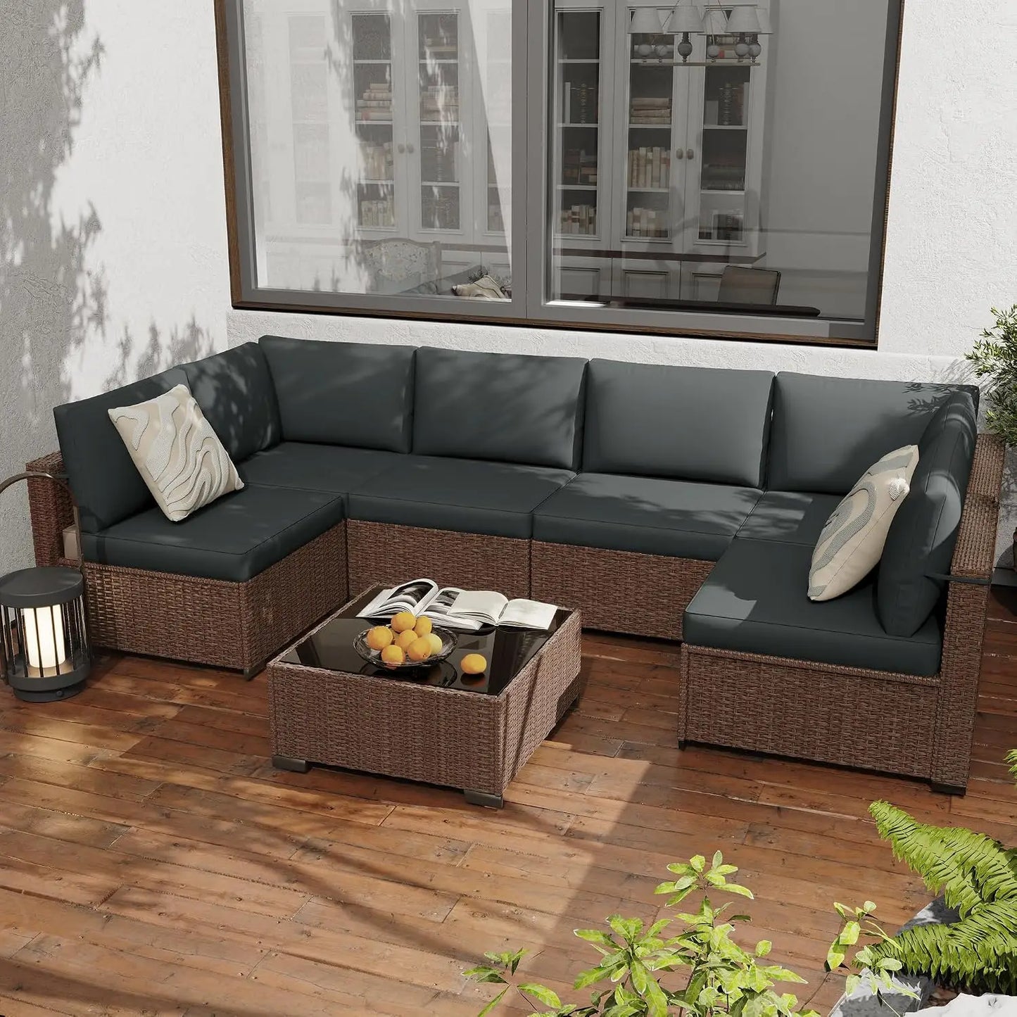 All Weather PE Rattan Modular Sectional Patio Set For Outdoors
