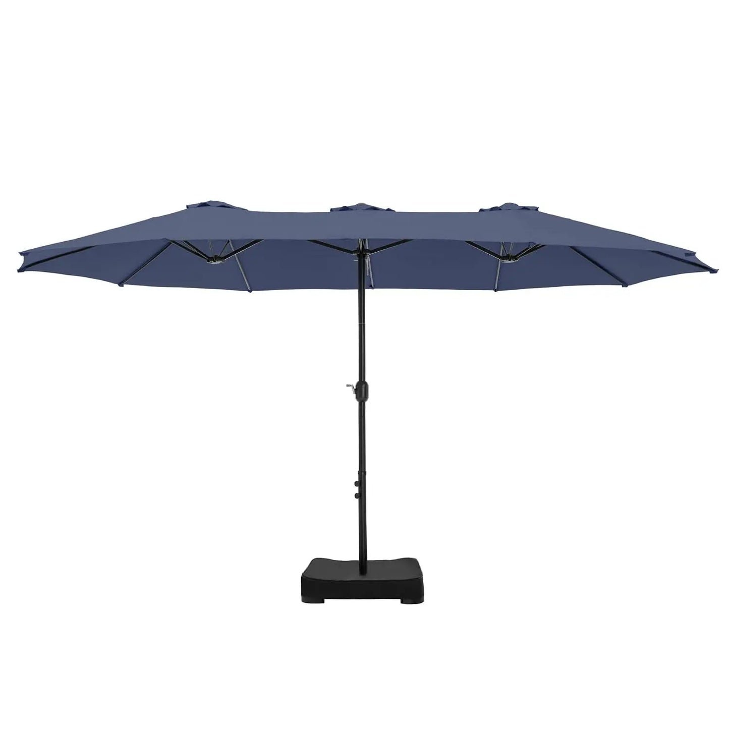Rectangular Market Patio Umbrella Stainless Steel Frame Heavy Duty Base