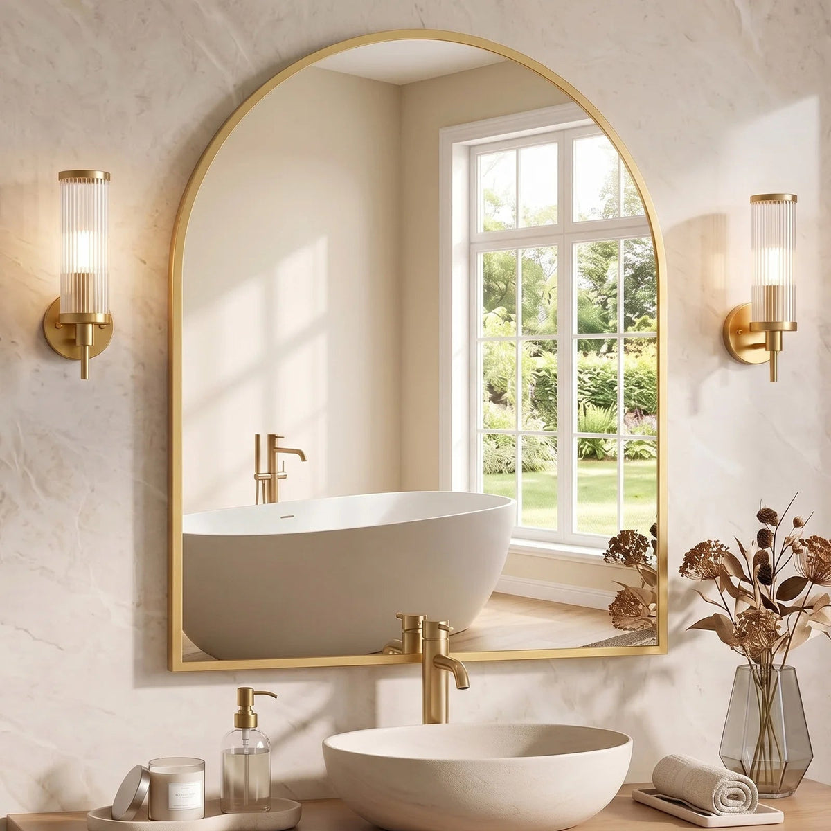 Arched Bathroom Mirror (various sizes and colors) The Pet & Home Store