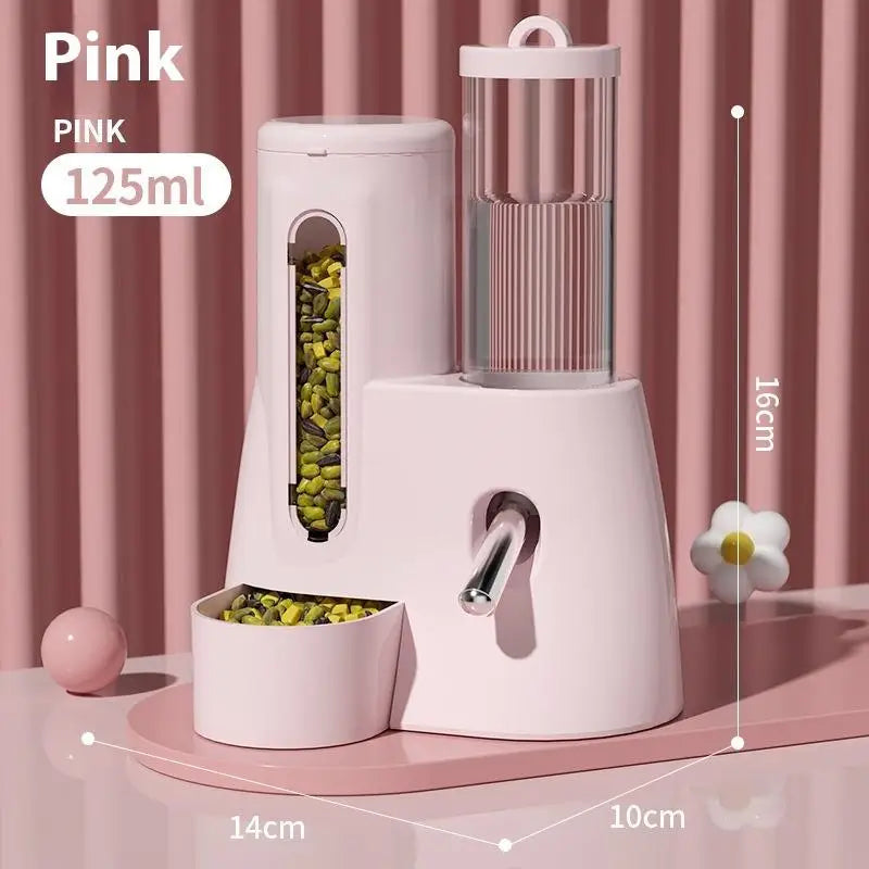 2-In-1 Hamster Feeder And Waterer, Large Capacity Automatic Dispenser
