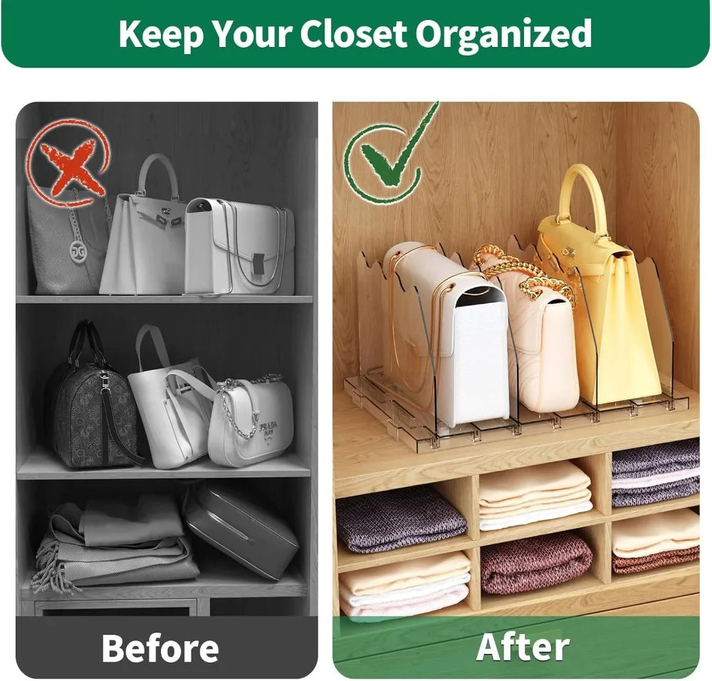 Adjustable Clear Acrylic Shelf Dividers For Closet And Office