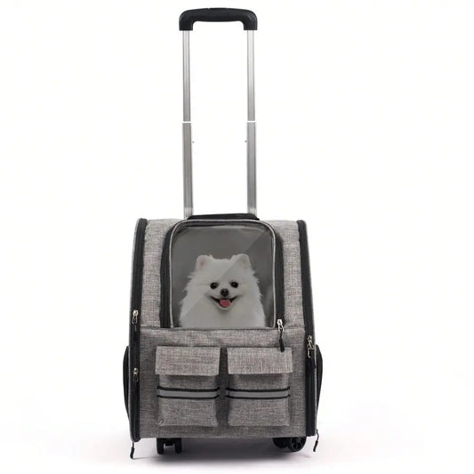 Rolling Cat Carrier With Wheels Airline Approved Pet Carrier