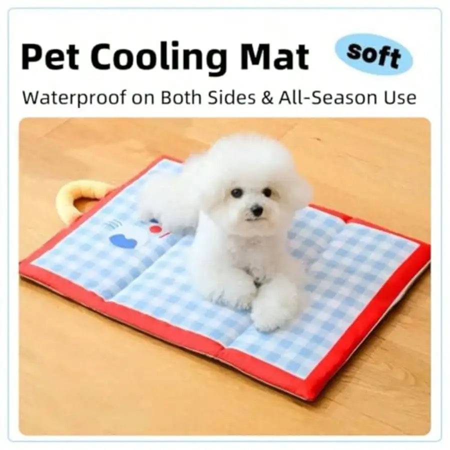 Dog Cooling Mat For Summer - Reversible Pet Cooling Pad With Waterproof Layer Soft Gel-Infused Cool Bed For Puppies, Kittens, Small Medium Dogs & Cats Indoor Outdoor Use (15"*18.9"*0.8")Size S