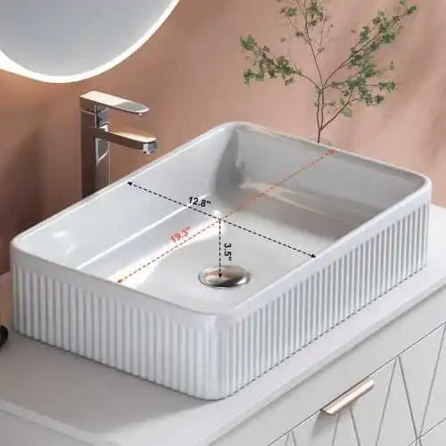 31.5" Modern Single Bathroom Vanity with Ceramic Vessel Sink and Wide Storage Cabinet The Pet & Home Store