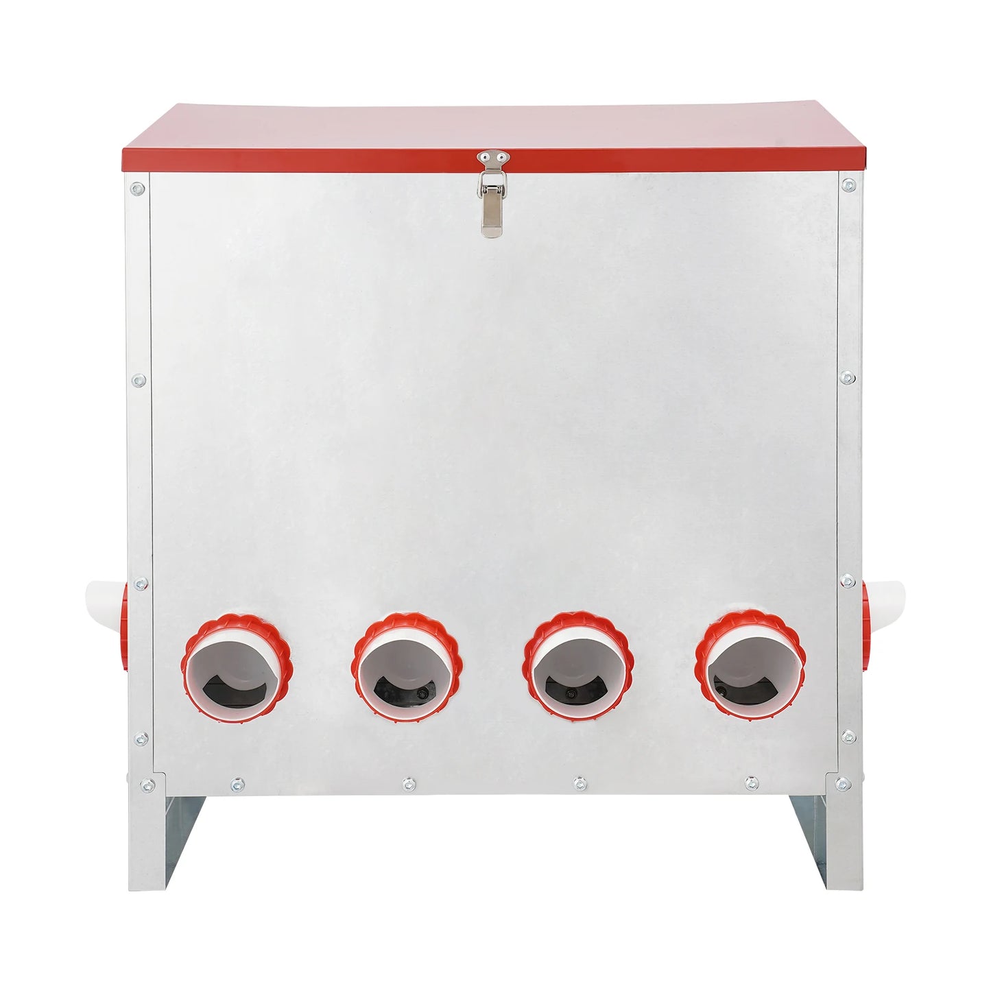 10 Port Galvanized Metal Chicken Feeder For Farm Poultry