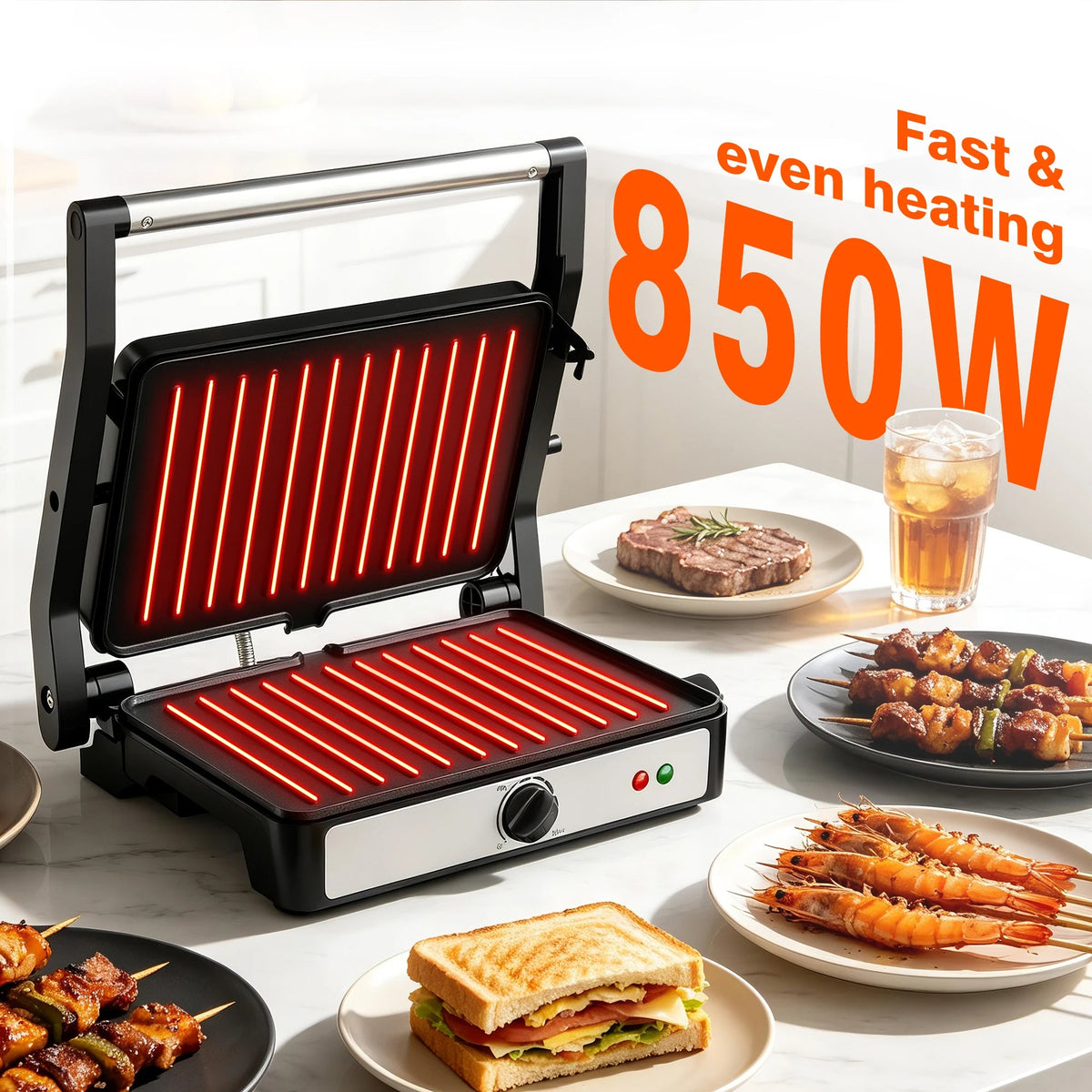 2-Slice Indoor Grill & Panini Press The Pet & Home Store