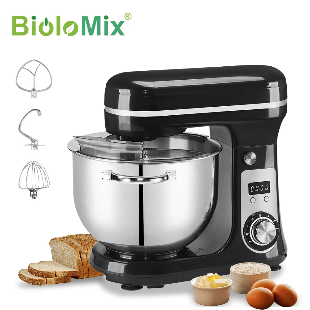 Biolomix Kitchen Stand Mixer 6 Speed 1200W 6L With Attachments