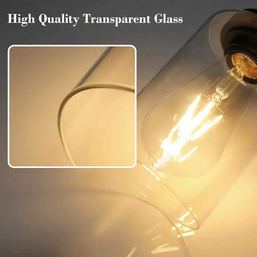 Modern 3 Light Vanity Wall Sconce With Clear Glass For Bathroom