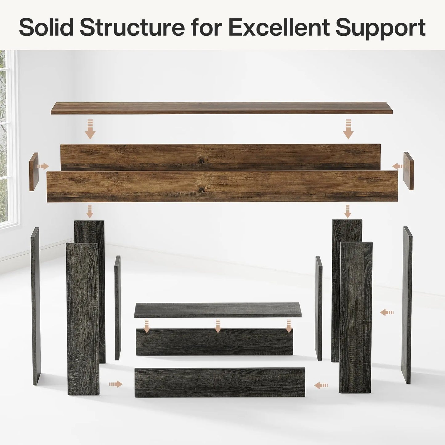 Tribesigns Farmhouse Console Table for Entryway Living Room