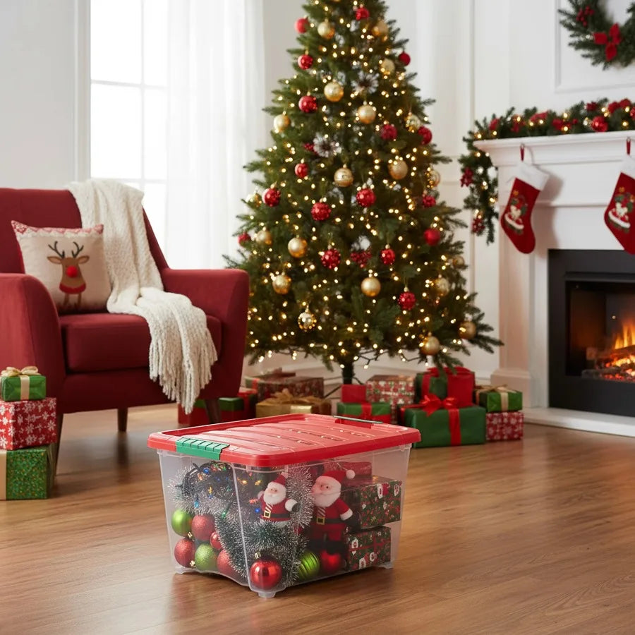 Stackable Holiday Plastic Storage Bins with Lids The Pet & Home Store
