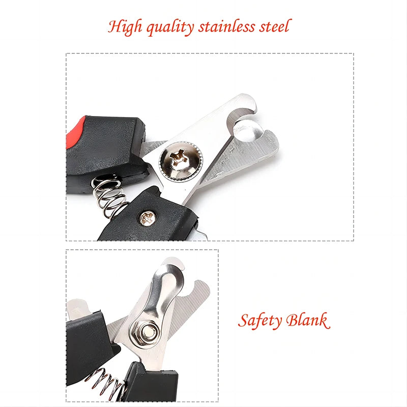 Pet Nail Clippers Sickle Style Stainless Steel For Dogs Cats