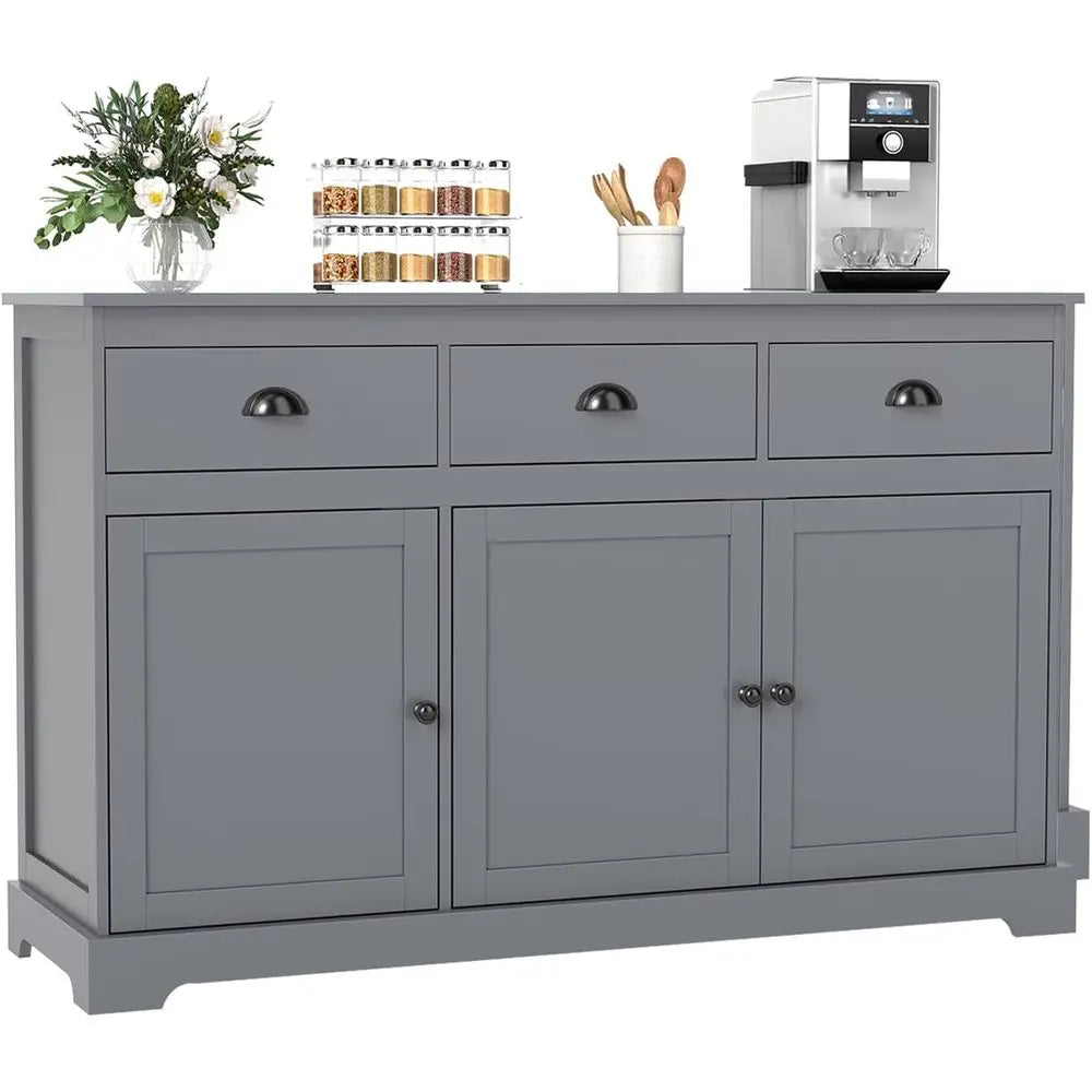 Sideboard Buet Server Storage Cabinet ole Table Home Kitchen Dining Room urniture Entryway Cupboard with 2 Cabiand 3 Ders Adjust