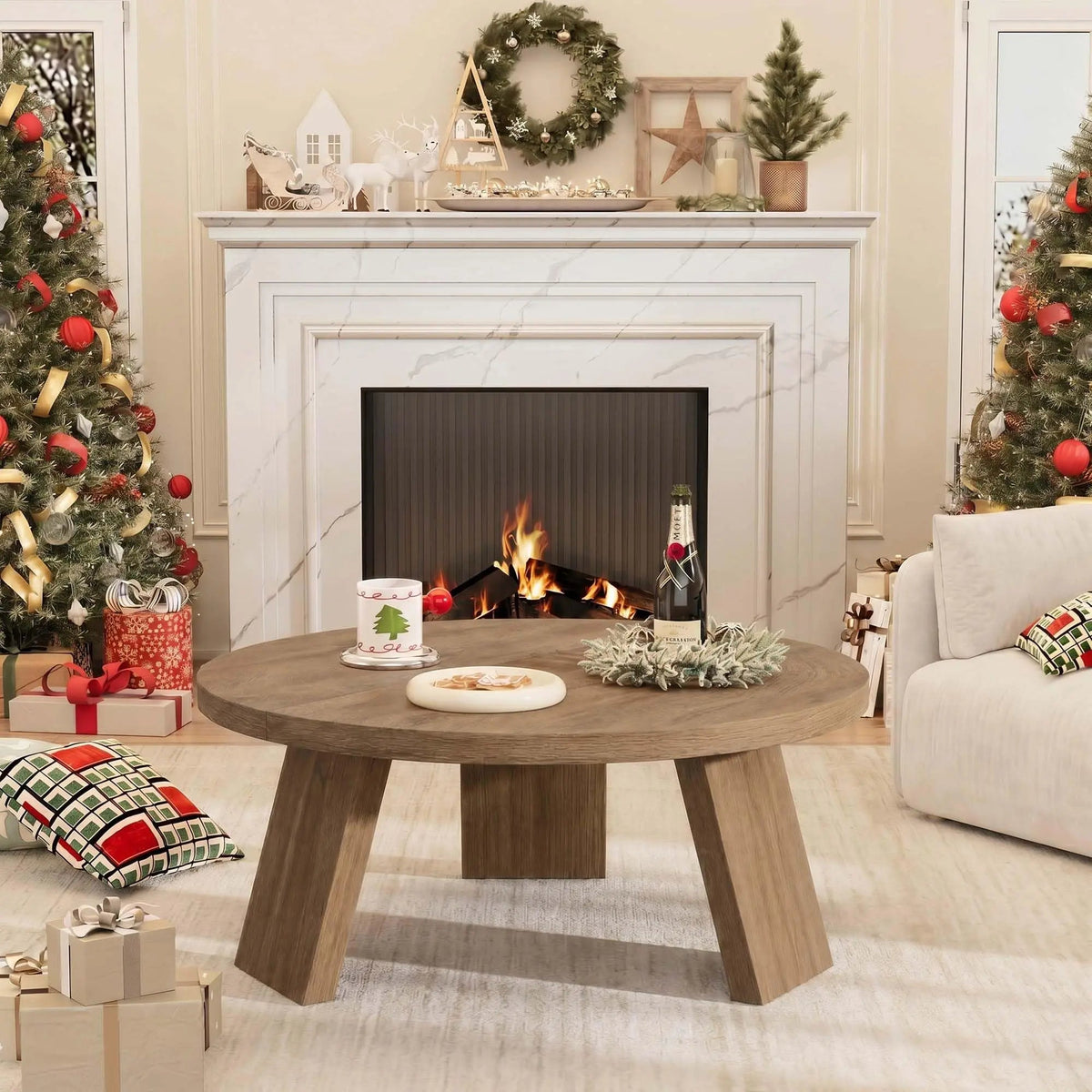 33.5 Inch Round Coffee Table The Pet & Home Store