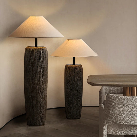 Canyamel Japanese Ceramic Wabi Sabi Floor Lamp For Living Room