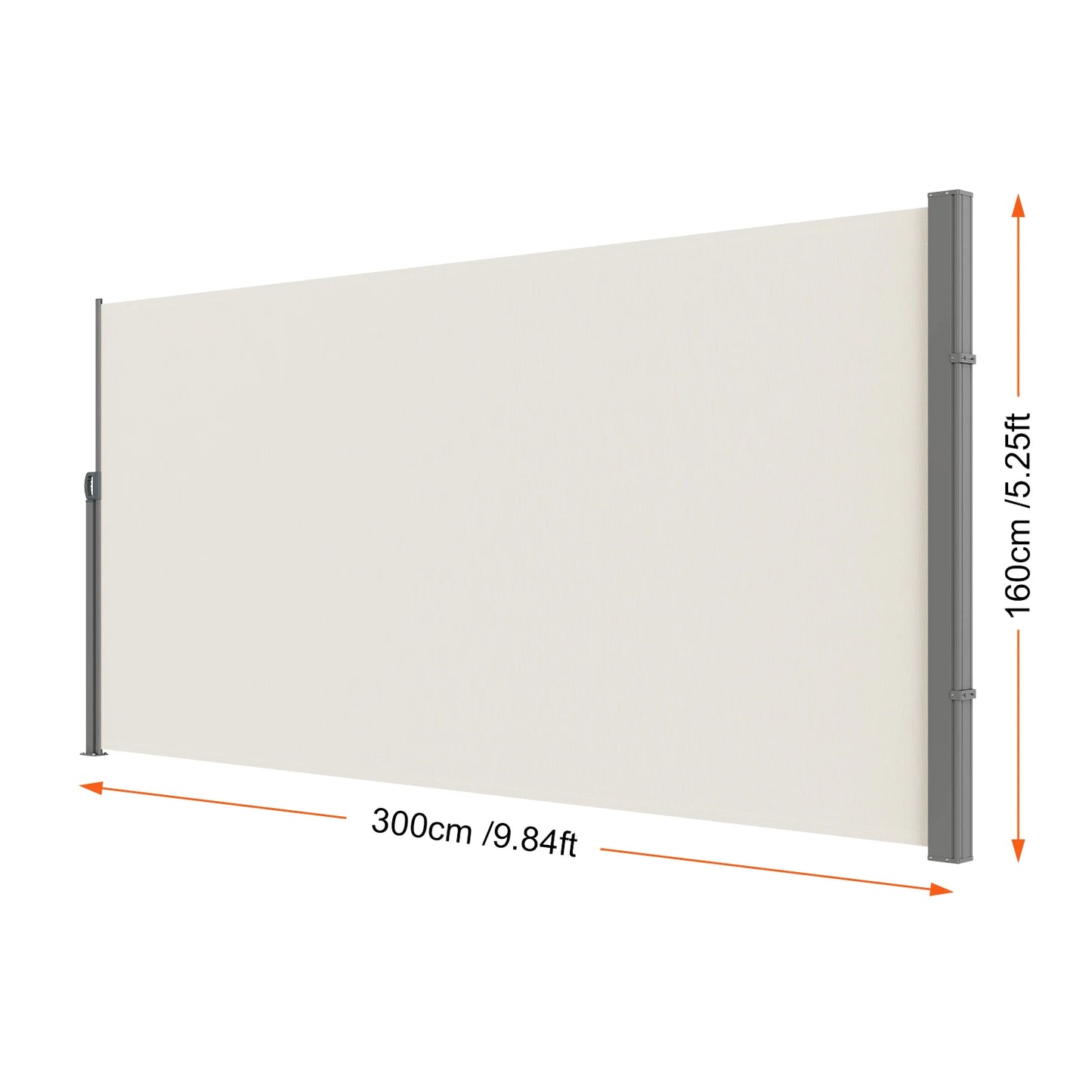 SucceBuy Retractable Side Awning Privacy Screen Polyester UV 30 Divider