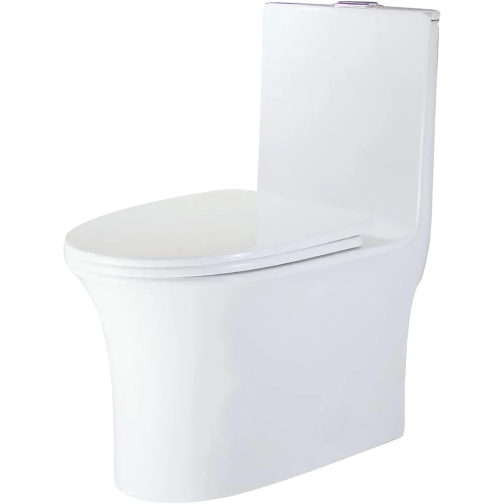 DAFIFY Modern Elongated One Piece Toilet With Tornado Dual Flush