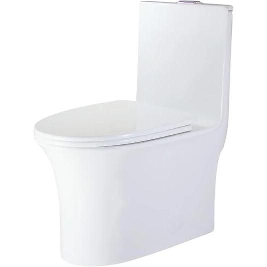 DAFIFY Modern Elongated One Piece Toilet With Tornado Dual Flush
