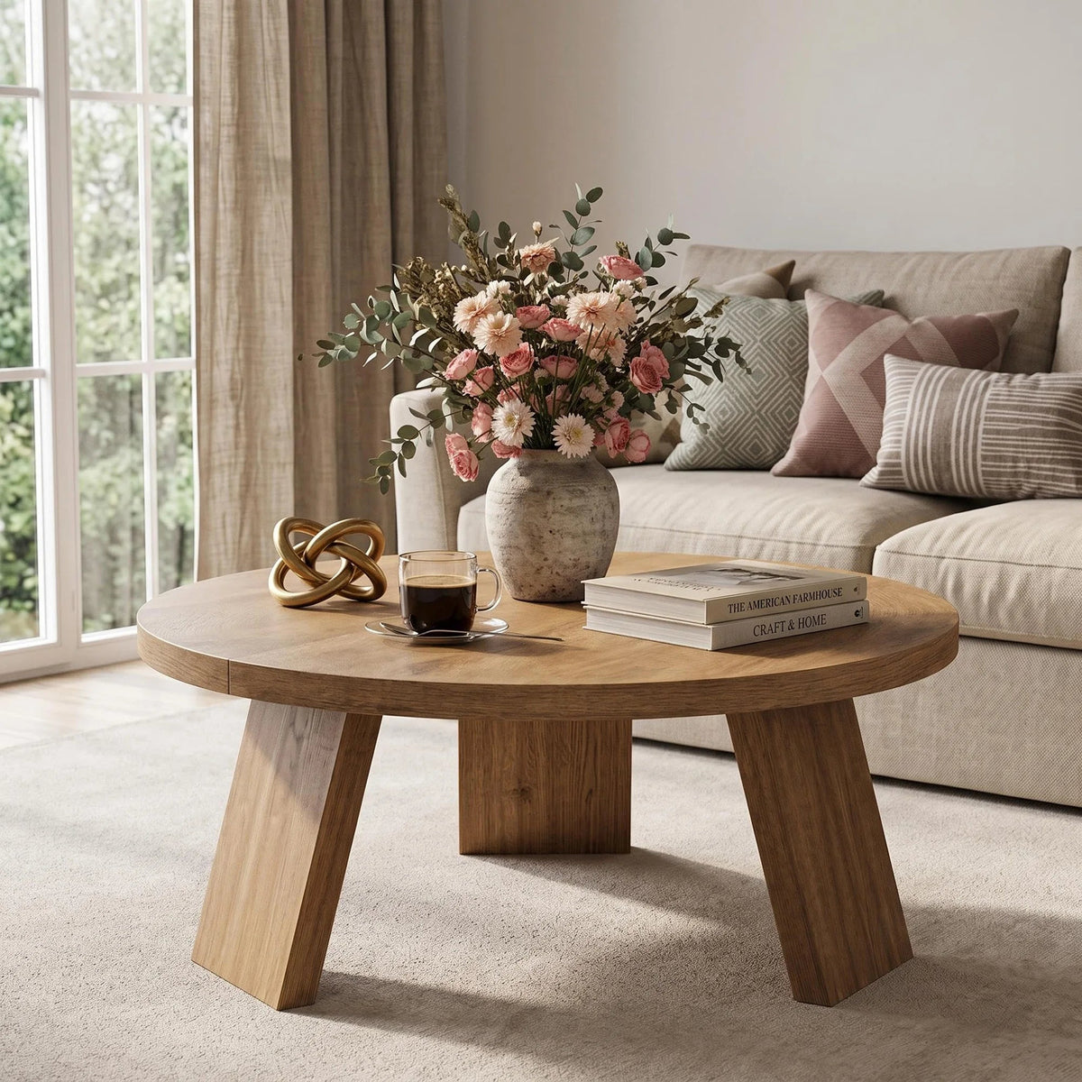 33.5 Inch Round Coffee Table The Pet & Home Store