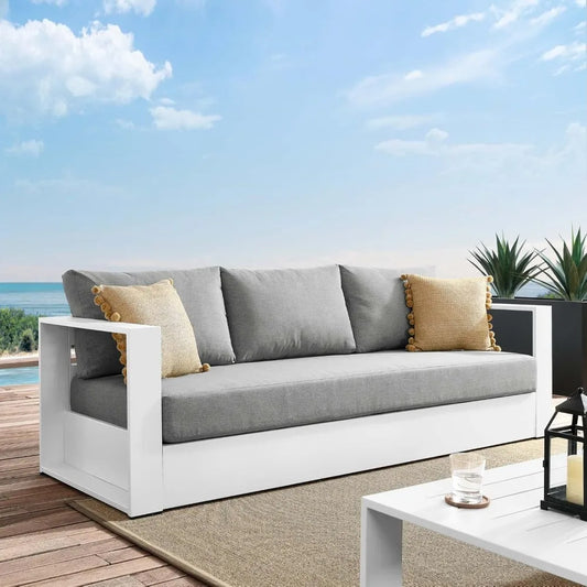 Tahoe Aluminum Outdoor Patio Sofa For Weatherproof Lounge Seating