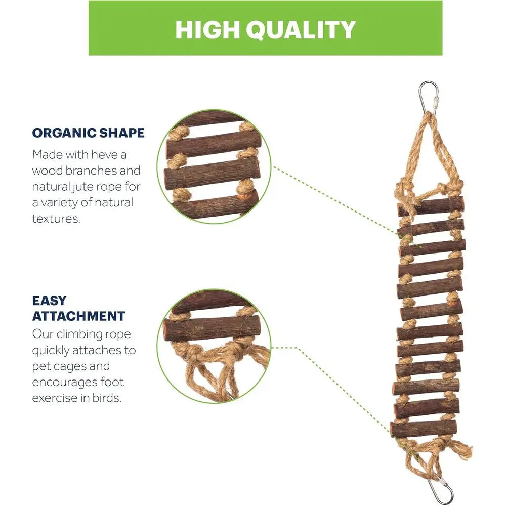 Rope Ladder Toy for Small to Medium Birds: Climbing Exercise, Beak Activity, Mental Stimulation, and Interactive Fun