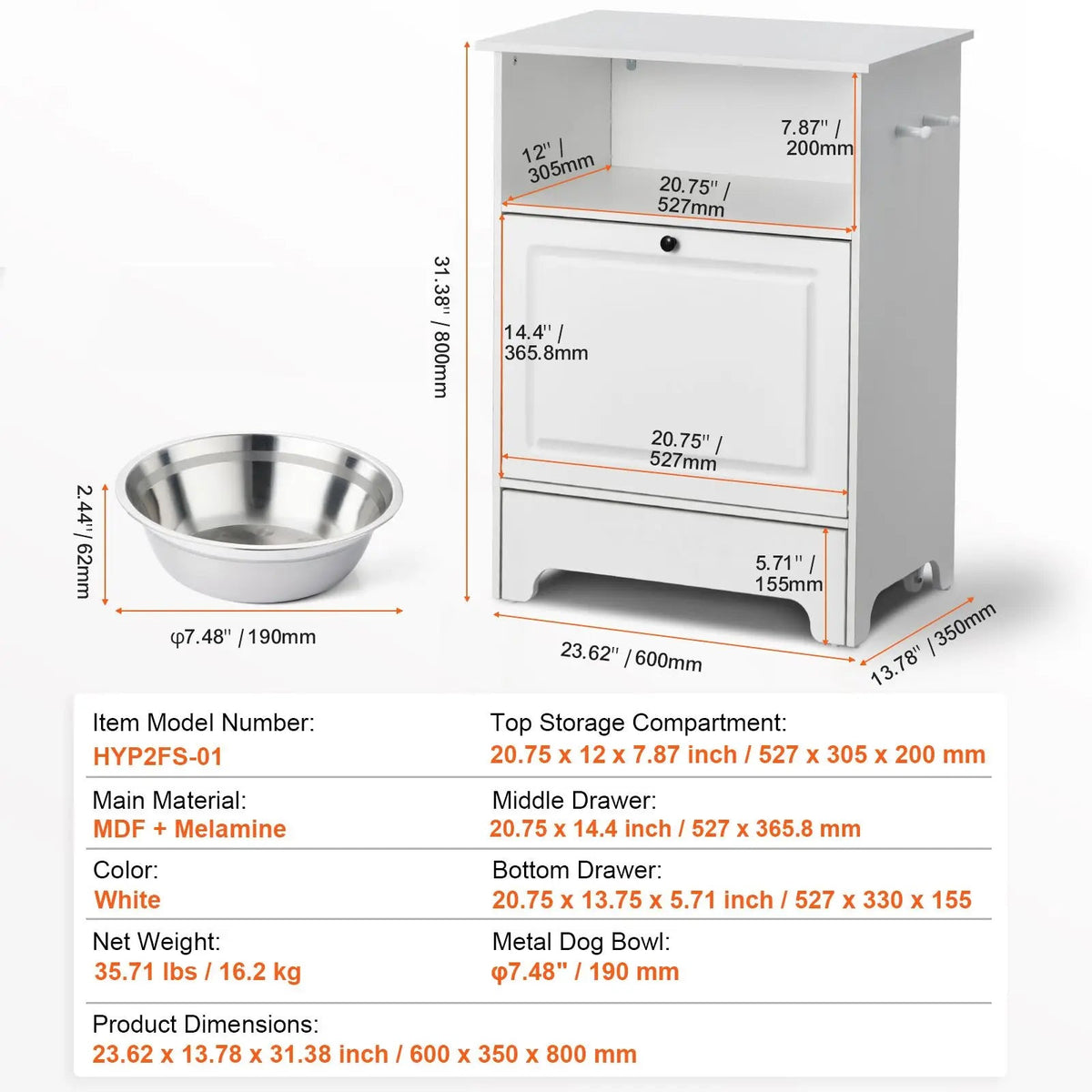Pet Feeding Station with 2 Stainless Steel Bowls The Pet & Home Store