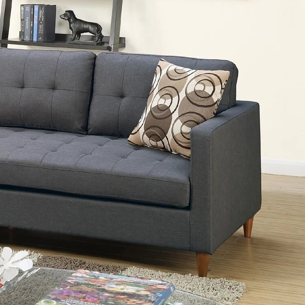Polyfiber Modular Sectional Sofa With Reversible Chaise