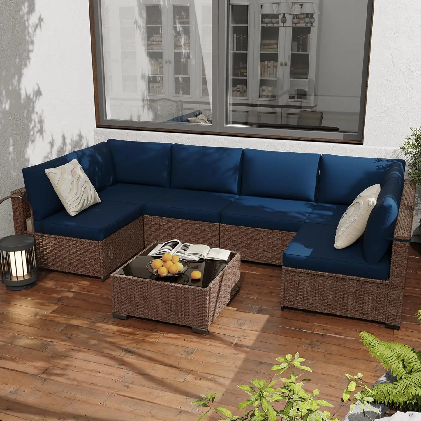 All Weather PE Rattan Modular Sectional Patio Set For Outdoors